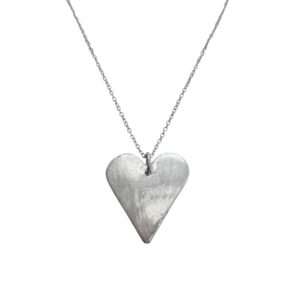 Handmade heart pendant 999 fine silver