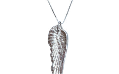 Handmade 999 Angel Feather Pendant with a 925 chain
