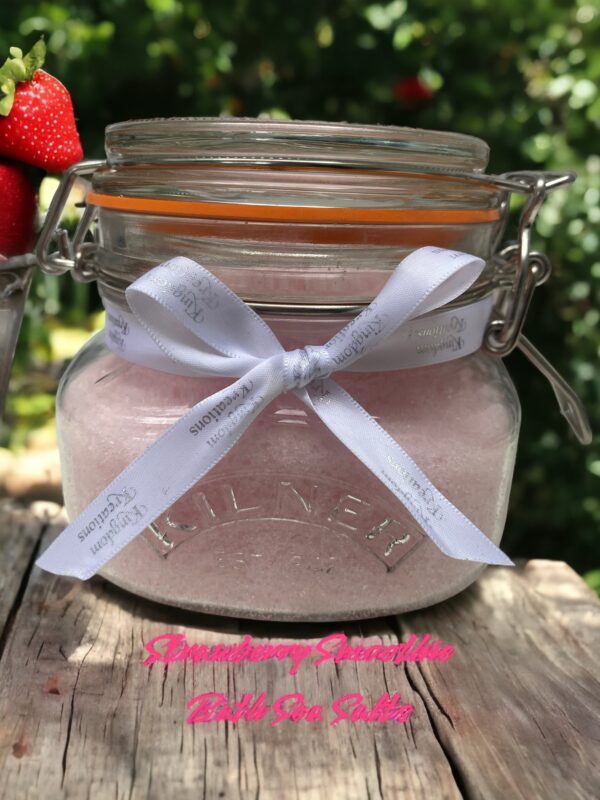Strawberry Milkshake Bath Salts 500gr Kilner Glass Jar