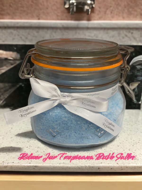 Tropicana Bath Salts Glass Jar Kilner .jpg