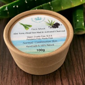 100% Natural Face Mask: Aloe Vera, Dead Sea Mud and Activated Charcoal