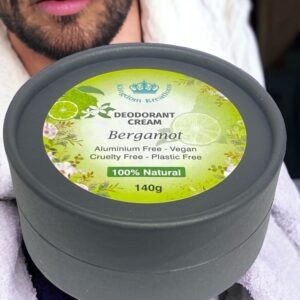 100% Natural Handmade Deodorant with Bergamot Essential Oil