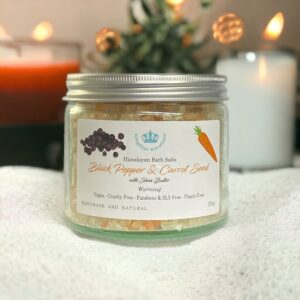 Himalayan Salts Black pepper and Carrot Seed Essential Oils
