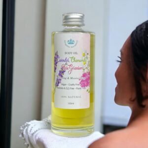 Bath/Message Body Oil Lavender, Chamomile & Rose Geranium