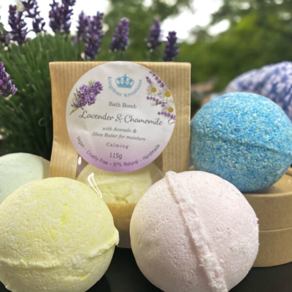 Natural Bath Bomb - consists of 1 large Bath Bomb Lavender and Chamomile - Calming how to use lush lavender bath bomb lavender bath bomb lavender bath bomb while pregnant lavender bath bombs benefits lavender lush bath bombs