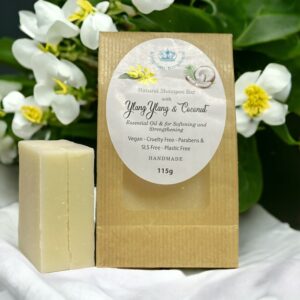 Natural Handmade Shampoo bar Ylang Ylang and Coconut for Softening and Strengthening