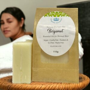 Natural Handmade Shampoo bar Bergamot Essential Oil for Normal Hair