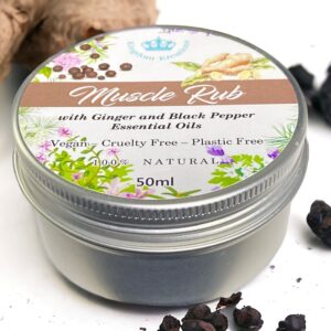 Muscle Rub with Ginger & Black Pepper - 100% Natural