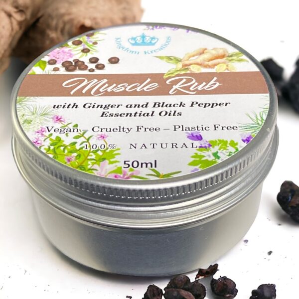 Muscle Rub with Ginger & Black Pepper - 100% Natural